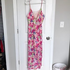 Cross top high low dress
